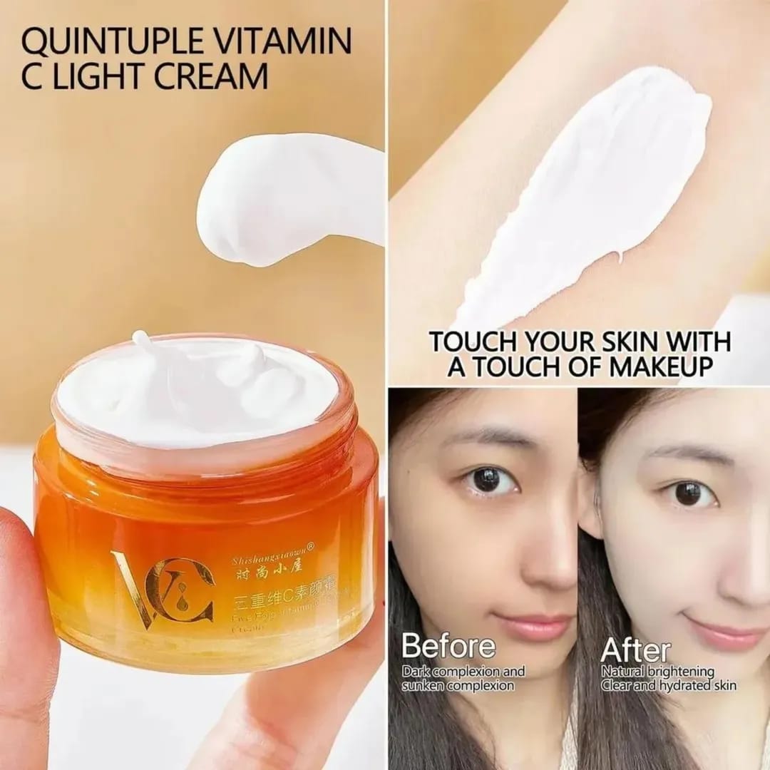 VC Five Fold Vitamin C Tone-Up Cream �Brightening & Hydrating Facial Daily Moisturizer
