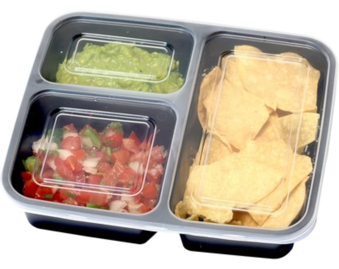 1Pc SimpleHouseware 3-Compartment Meal Prep Containers, 36 – photo 1