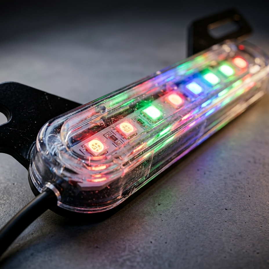 RGB Motorcycle License Plate Light Bar �Chasing LED 12V Slim RGB LED Plate Bar for Motorcycles