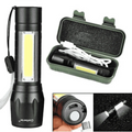 Metal COB Flashlight Torch | Mini LED Rechargeable Work Light | Emergency Penlight | Portable Pocket Torch | Waterproof