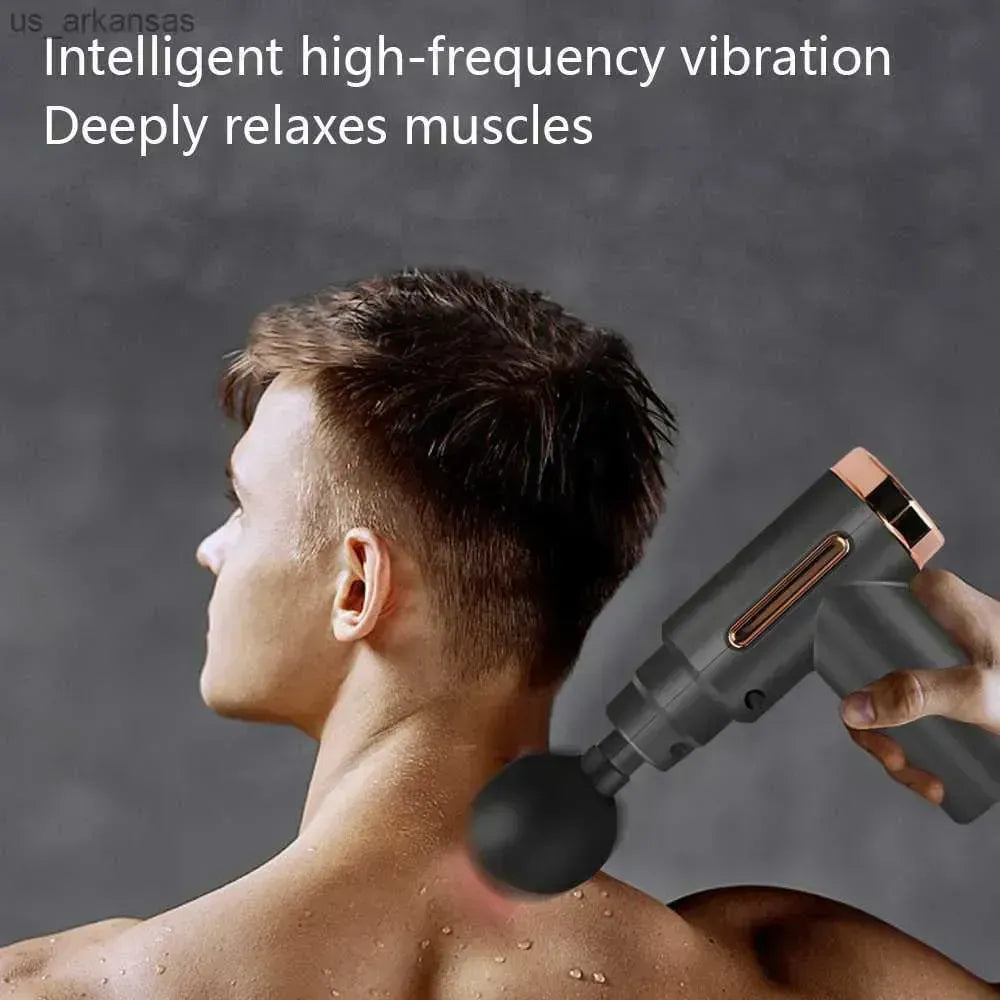 Professional Smart Percussion Massage Gun �High-Intensity Deep Tissue Muscle Massager With 4 Interchangeable Heads