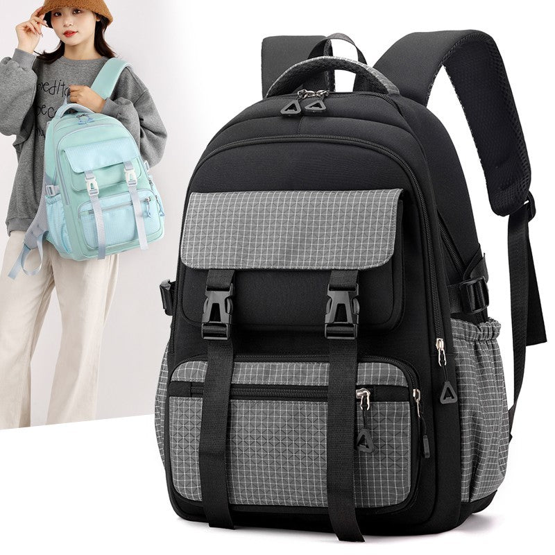 School Backpack For Teenagers Multi Point Decompression Design With Balanced Chest Buckle Comfortable Student Bag