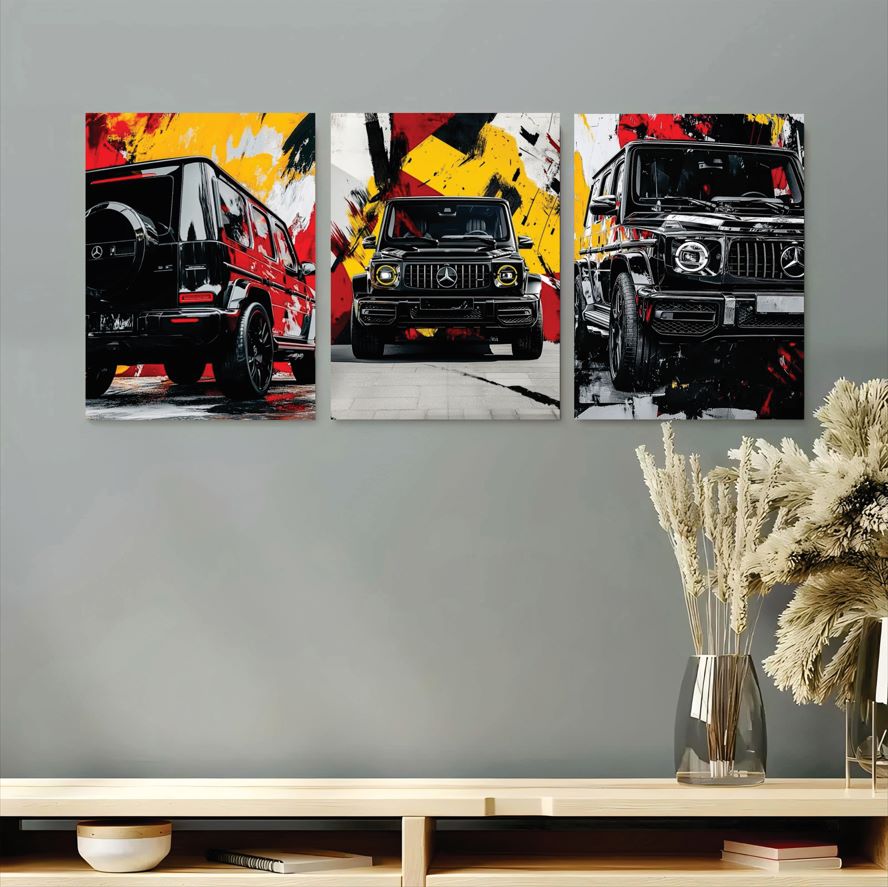 Set of 3 Premium Wall Art Photo Tiles �Modern Home Decor Sets 8x11