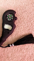 Digital Counter with Qibla Compass and Rotating Prayer Beads Portable Finger Tasbeeh Japa (random color)