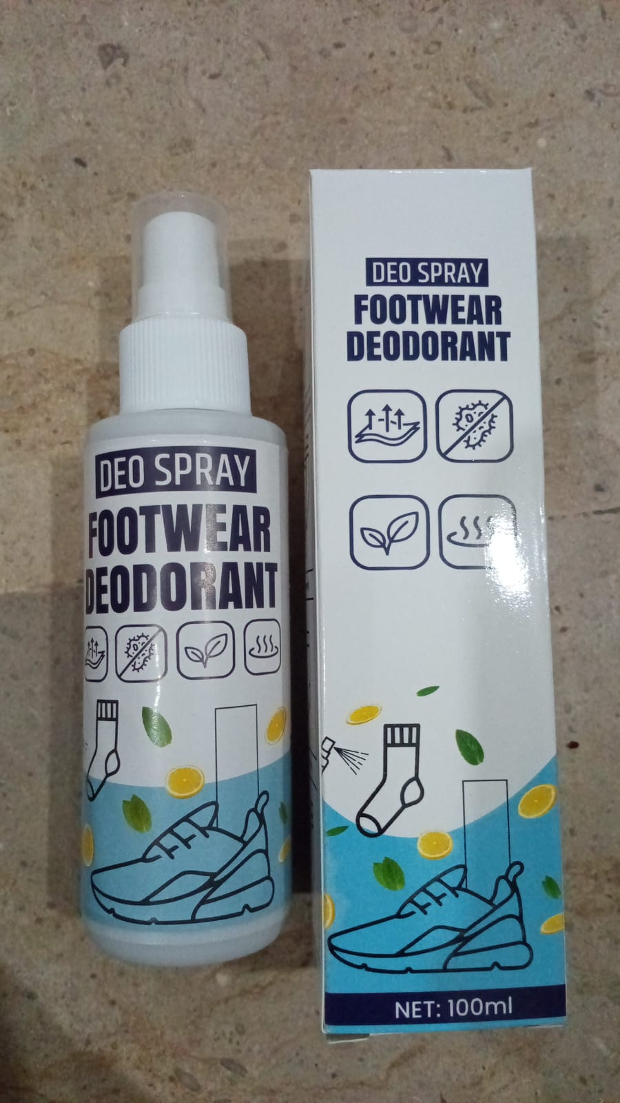 Footwear Deodorant Spray Shoe Deo Odor Control Fresh Spray (100ml)