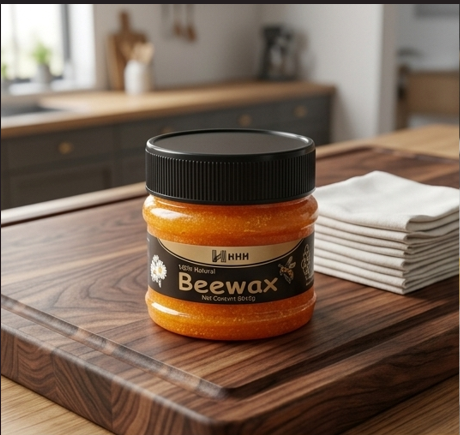 HHH 100% Natural Beewax - Premium Wood Seasoning & Furniture Polish for Restoration and Protection