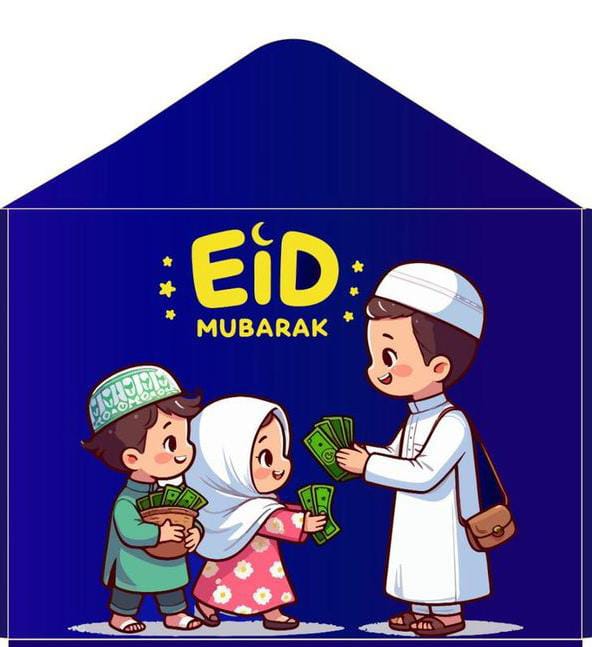 Eidi Envelope Pack of 8 �Premium Festive Cash Gift Envelopes for Eid