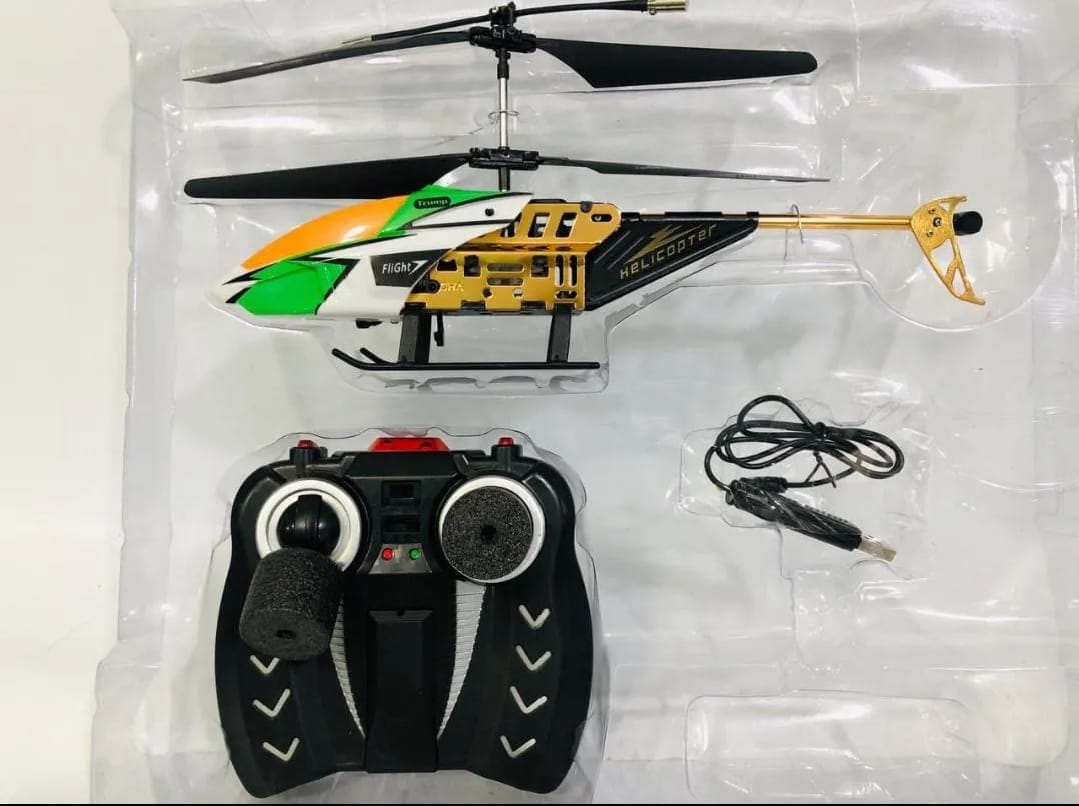 Remote Control Helicopter RFD-018 | 2D Full Flight | Rechargeable Li-Po Battery | Night Light Feature (Random Colour)