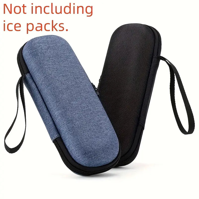 1/2 Set Insulin Pen Cooling Travel Box Diabetes Medication Insulation Cooling Storage Box, with Reusable Ice Packs, Suitable for Insulin Pen and Diabetes Supplies Storage Insulation Bag (Random Color)