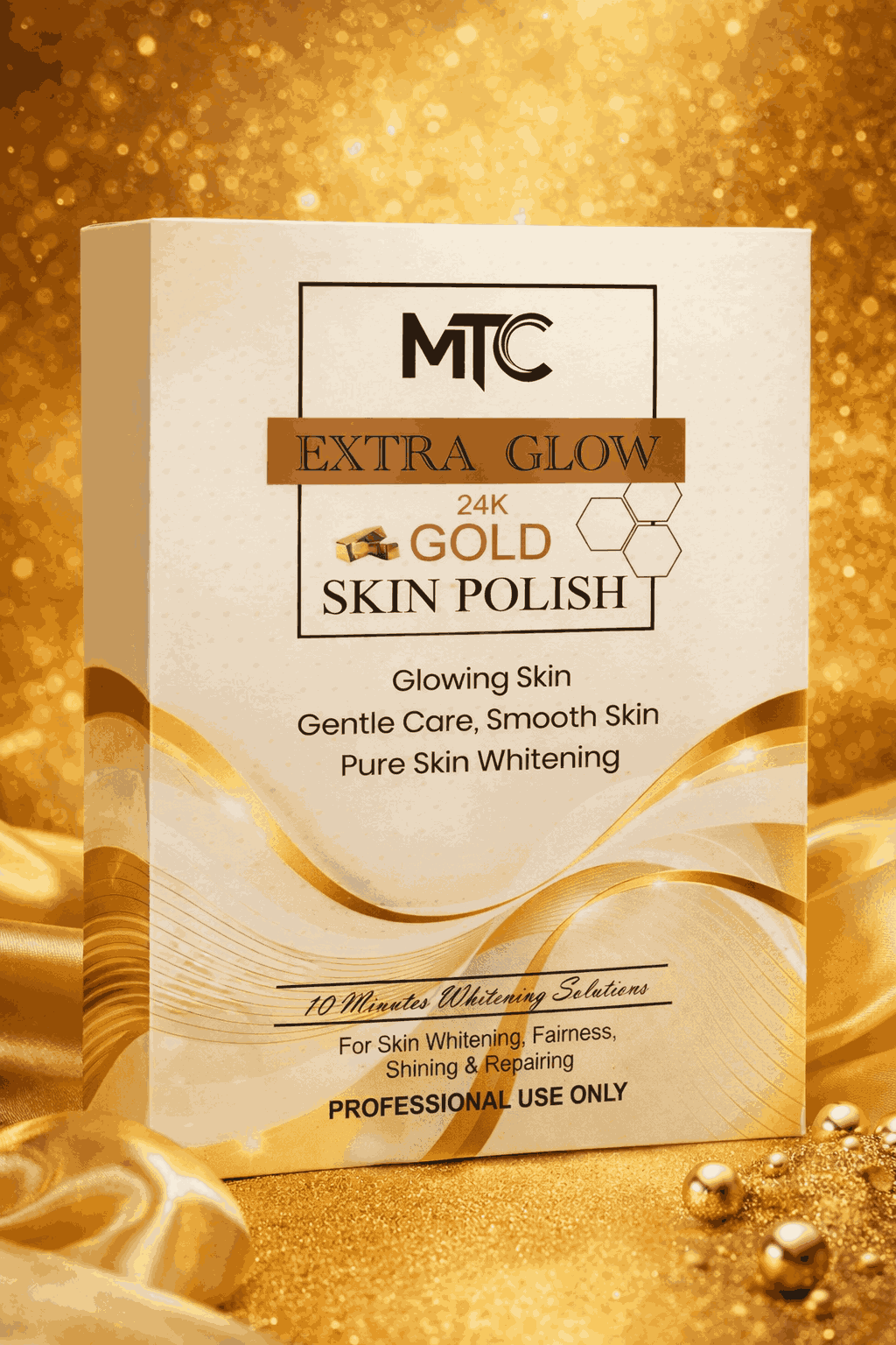 MTC International Extra Glow 24K Gold Skin Polish Kit �Professional Face & Body Brightening System