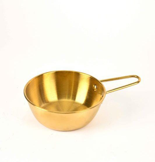 Mini Golden Stainless Steel Sauce Pan Multipurpose