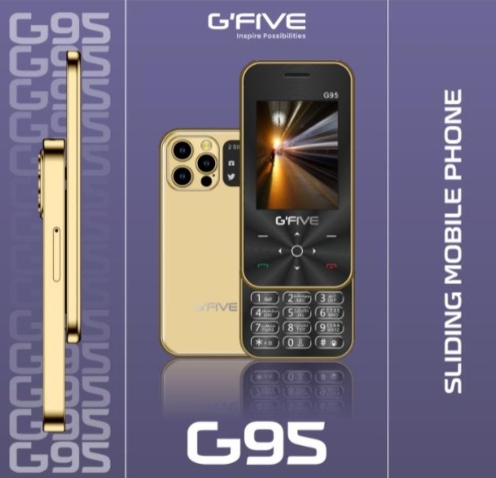 Gfive G95 Slider Mobile | 2.4" QVGA Display | Dual SIM | PTA Approved | 2000mAh Battery