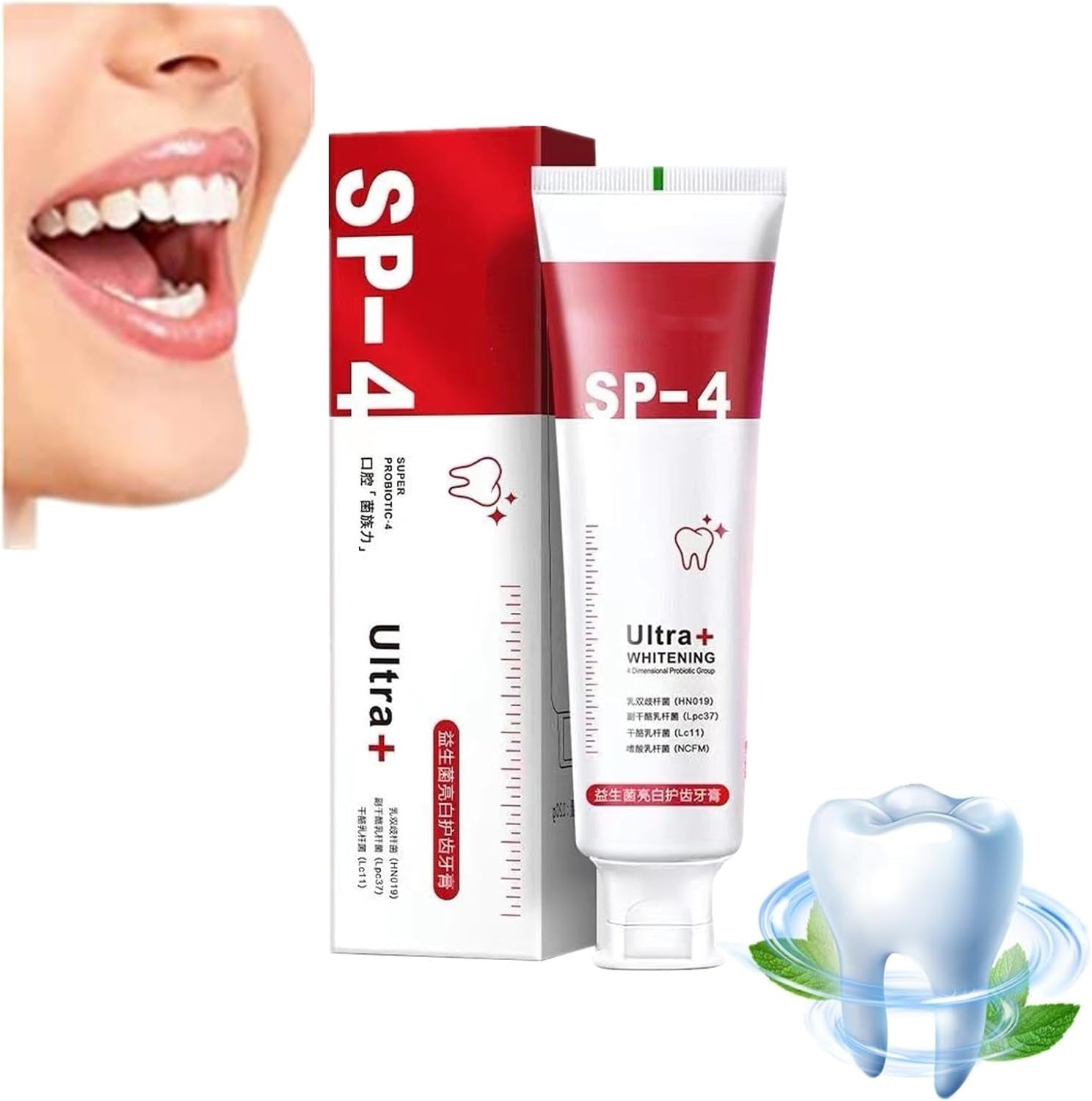 Premium YAYASHI SP-4 Ultra Whitening Probiotic Toothpaste �Advanced Red Tube Super Probiotic Stain Removal Oral Care