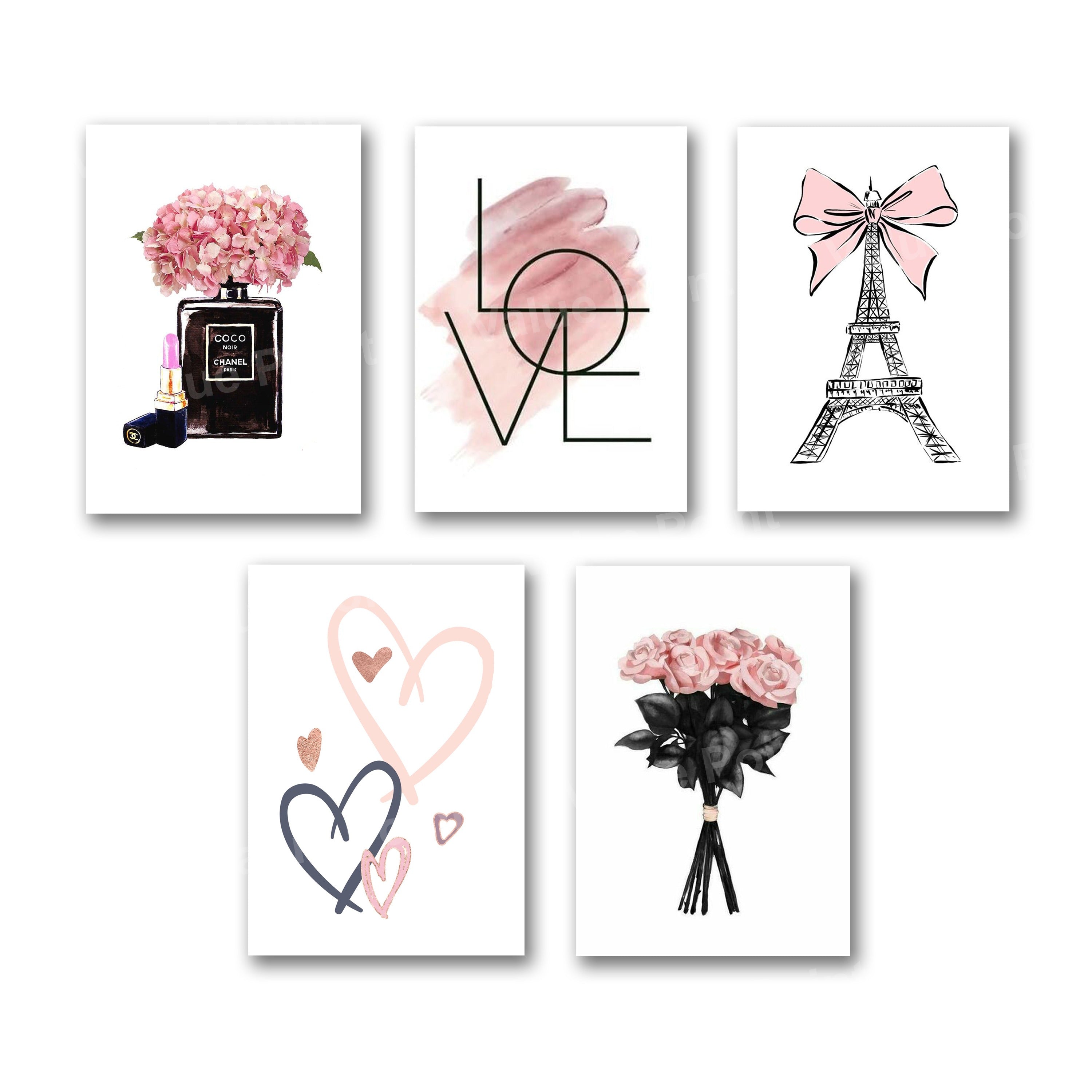 Set of 5 Premium Wall Art Photo Tiles �Modern Home Decor Sets 8x11