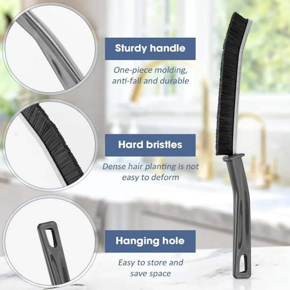 2 PCS Hard Bristle Crevice Cleaning Brush – photo 2