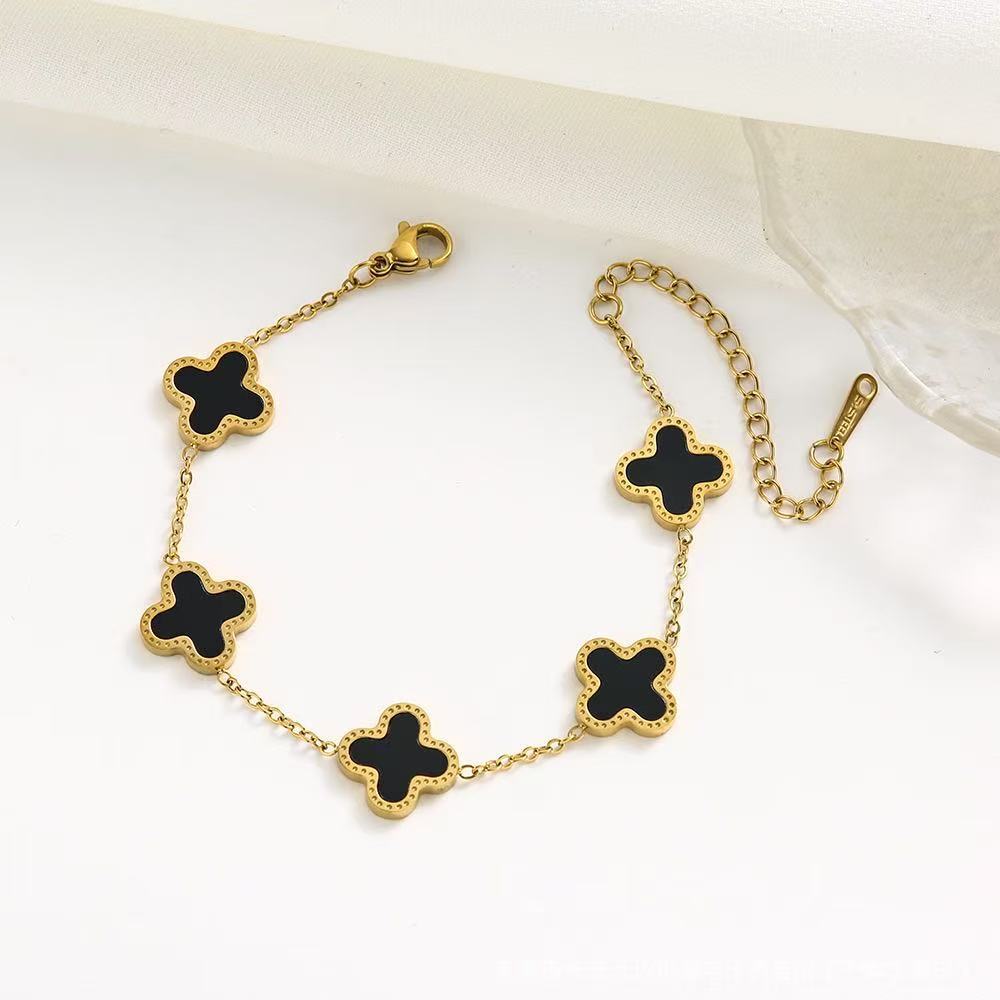 QXT-134 Clover Bracelet �Stainless Steel | Elegant & Durable Accessory