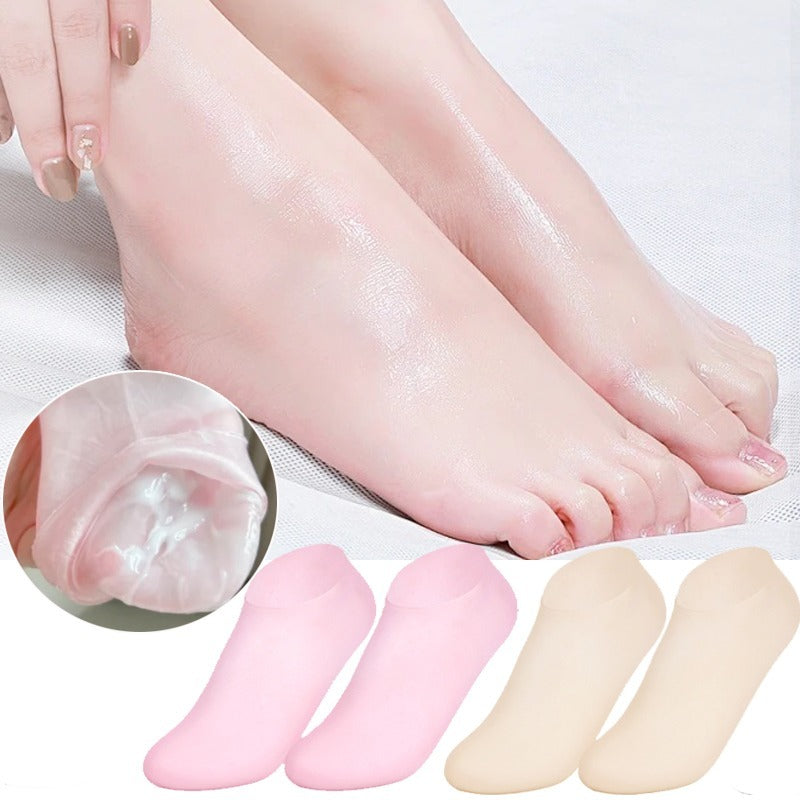 Premium Silicone Gel Heel Socks (1 Pair) �Anti-Cracking & Moisturizing Foot Care (52g)