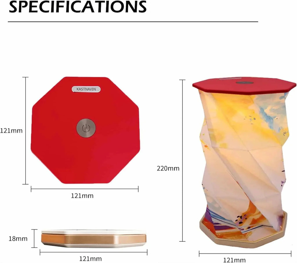 Portable Folding Wooden Table Lamp – photo 1