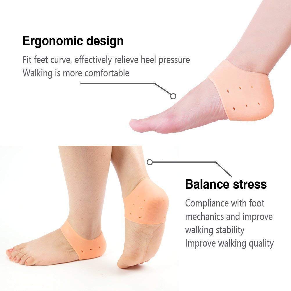 Silicone Anti-Crack Half Heel Socks Set – photo 4