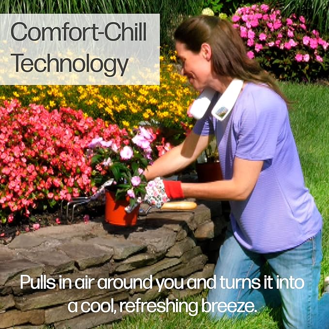 Wearable 3-Speed Neck Cooler, Small Fan for Outdoor &amp; Indoor Use, USB-Rechargeable Fan(random color )