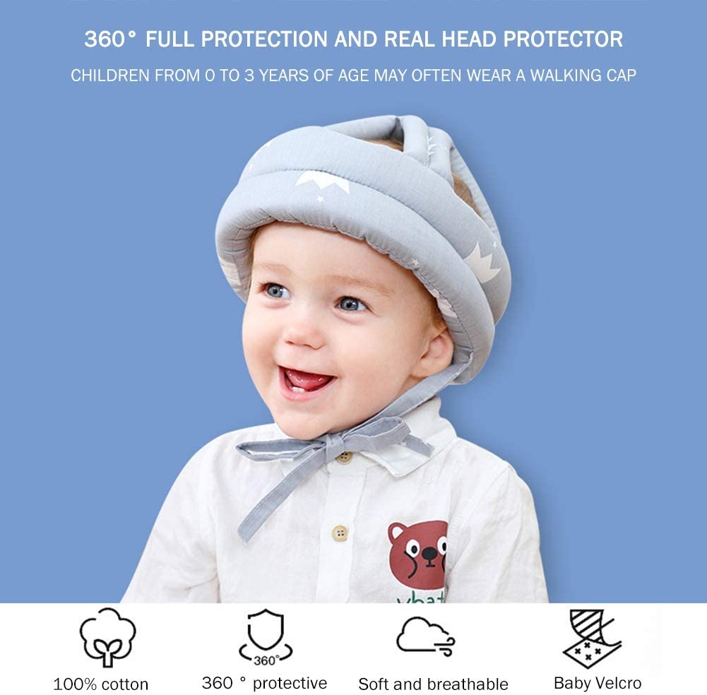 Baby Head Protector Crawling - Baby Safety Helmet &amp; amp Walking Helmet (Random Color/Design)