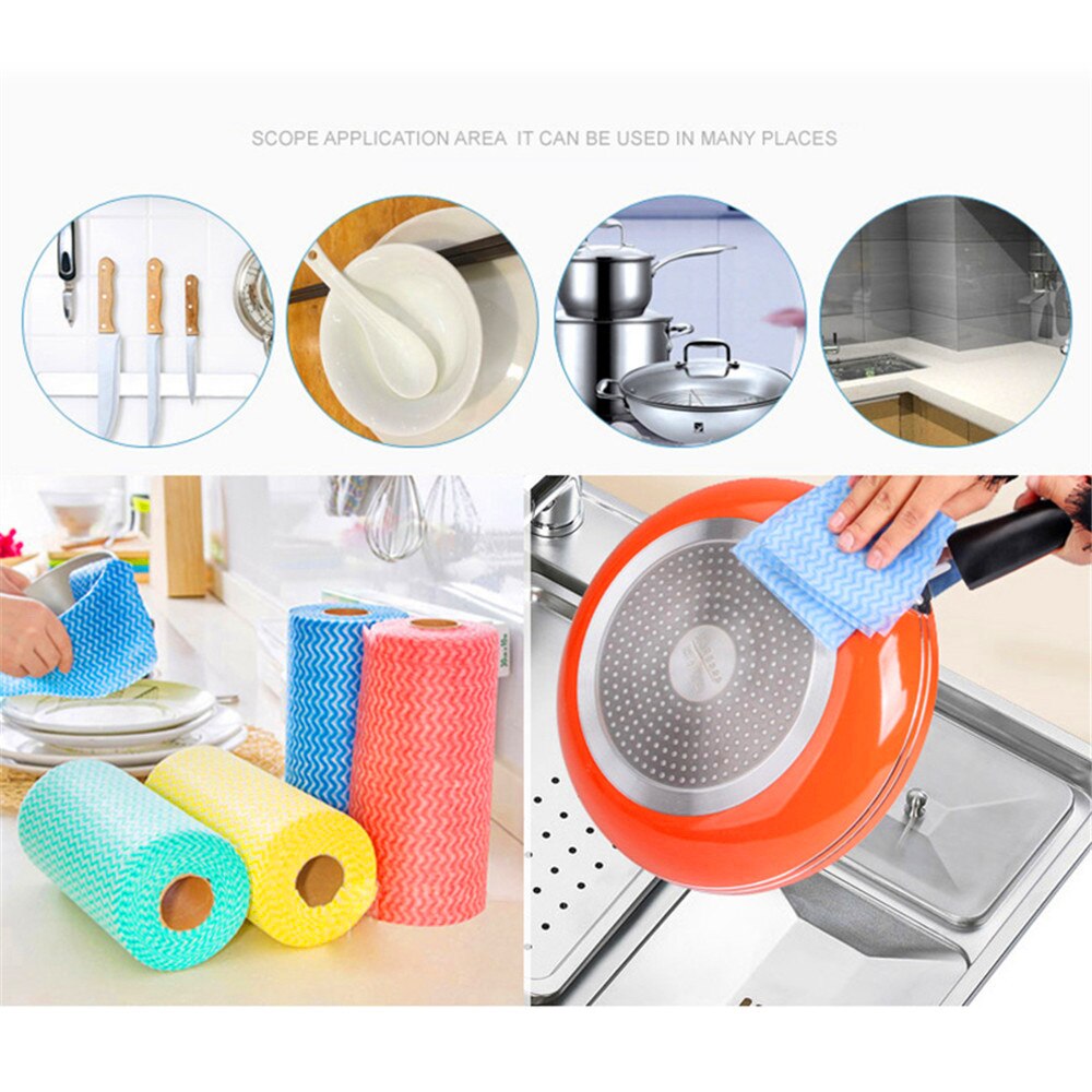 50 Sheet Roll Tissue Paper Cleaning Wipes (Random Color)