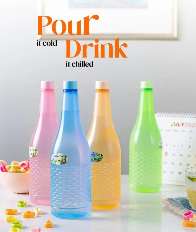 Pack Of 4 Plastic Jumbo Water Bottles – photo 3