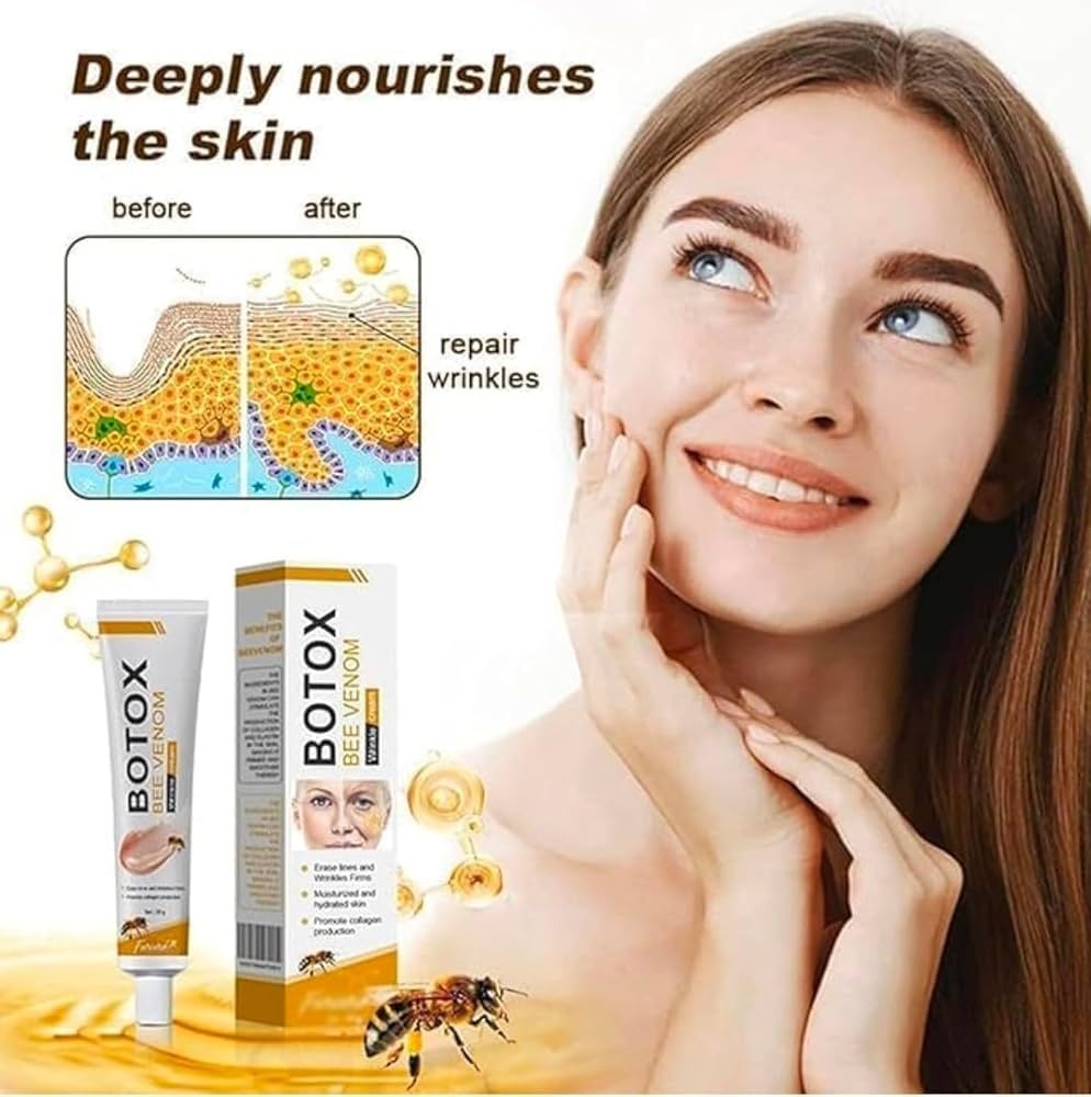 Botox Bee Venom Wrinkle Cream | Anti-Aging Moisturizer | Collagen Boost | Reduce Wrinkles & Fine Lines 30gm