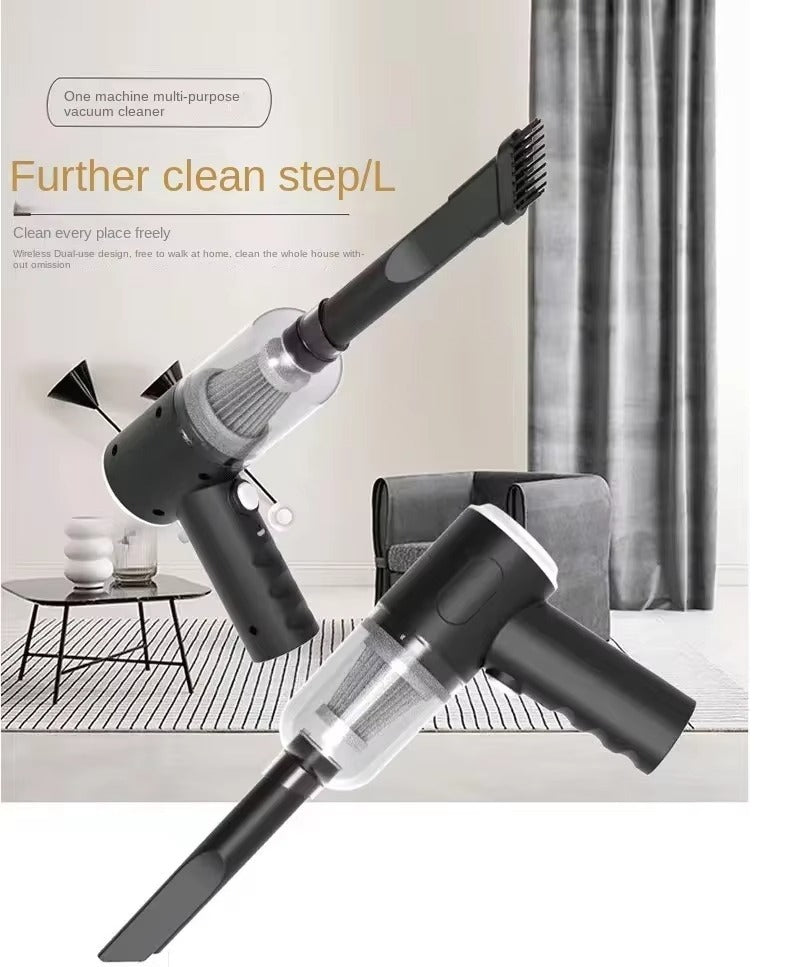 3 in 1 Portable Wireless Vacuum Cleaner �High Power Suction, Air Pump & Duster for Home, Car & Laptop