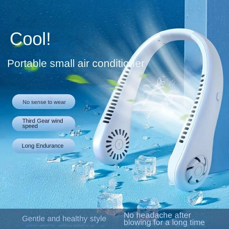 Portable Bladeless Neck Cooler �Hands-Free 360? Airflow USB Rechargeable Neck Fan for Indoor & Outdoor Use ~ 1200 mAh