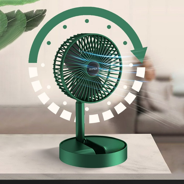 Folding Telescopic Floor Fan Summer Silent Desktop Direct  electric Fan For Office Bedroom School (random Color )