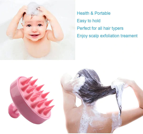1 Piece Scalp Shampoo Massager Brush | Scalp Hair Scrubber With Soft? Bristles For All Type Of Hairs ( Random Color )
