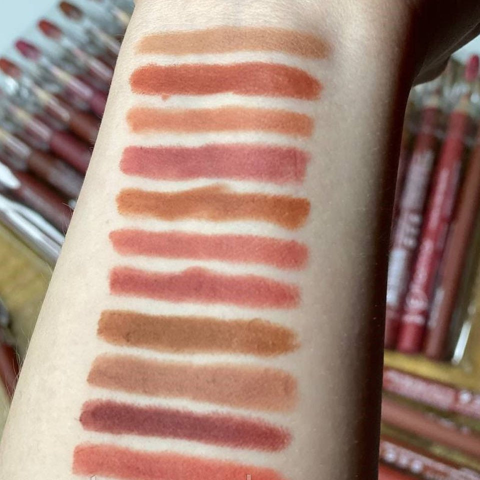 Flormar Waterproof Lip Pencil Set Of 12 �Long Lasting, High Quality Lip Liners In Assorted Shades