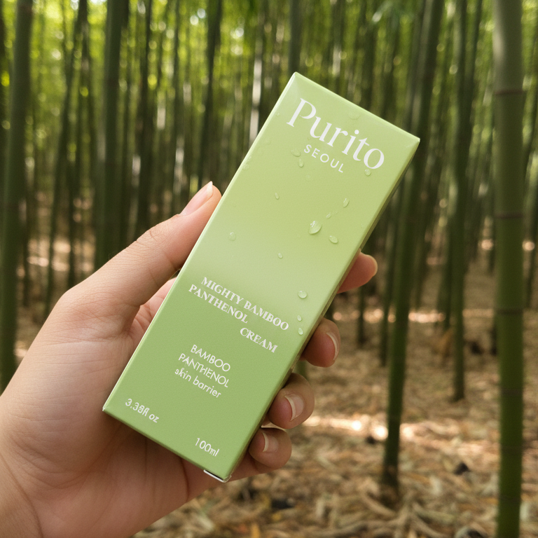 Purito Mighty Bamboo Panthenol Cream 100ml �Deep Hydration, Skin Barrier Repair & Soothing Moisturizer