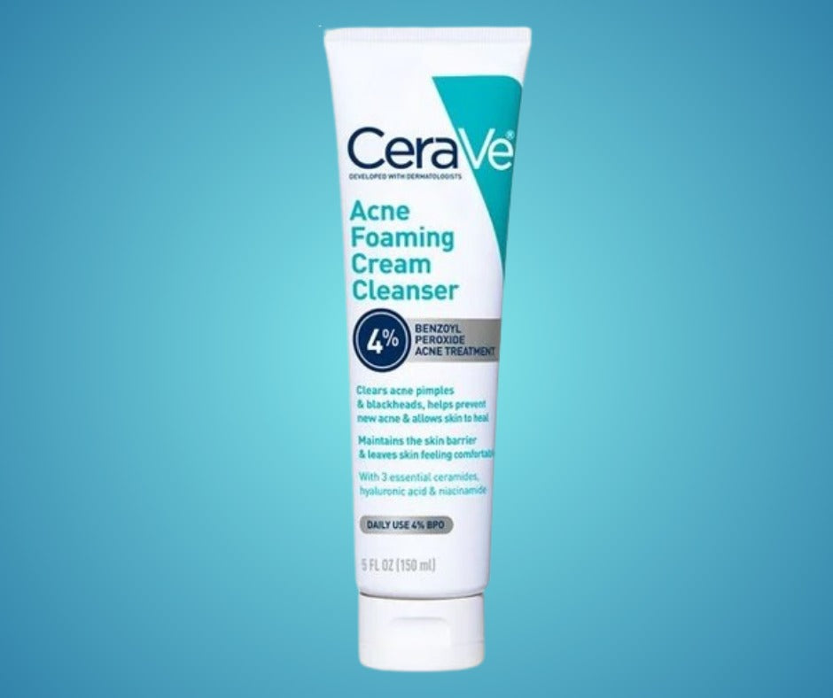CeraVe Acne Foaming Cream Cleanser �4% Benzoyl Peroxide Treatment 120ml