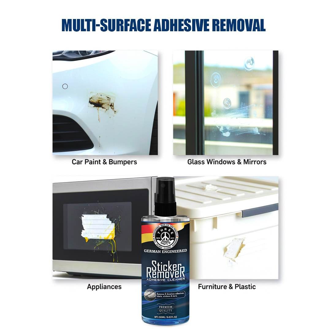Sticker Remover | Premium Adhesive Cleaner | THREE GUYS | German Engineered (250ml)