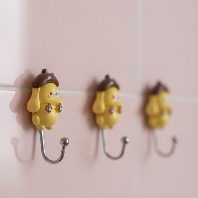 Sanrio Wall Hook �Cute & Durable Cartoon Wall Hanger for Keys, Bags, Towels & Accessories | Strong Adhesive, Space-Saving & Decorative Home Organizer