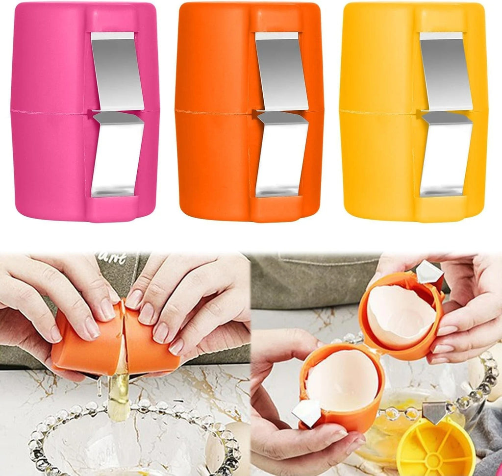 Egg Shell Opener �Durable Design, Smooth Cutting, Comfortable Grip | Easy Egg Opening Tool for Kitchen & Daily Cooking Use