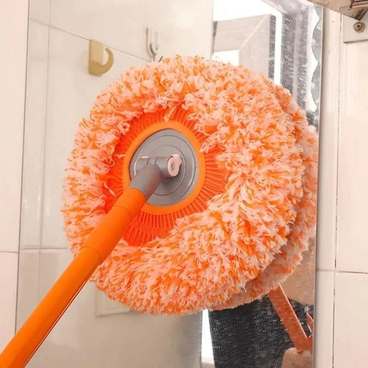 360? Rotating Microfiber Mop | Extendable Handle Telescopic Floor Cleaning Mop | Sunflower Round Mop For Home, Office And Car Screen