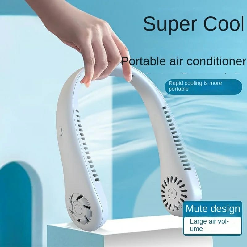 Portable Bladeless Neck Cooler �Hands-Free 360? Airflow USB Rechargeable Neck Fan for Indoor & Outdoor Use ~ 1200 mAh