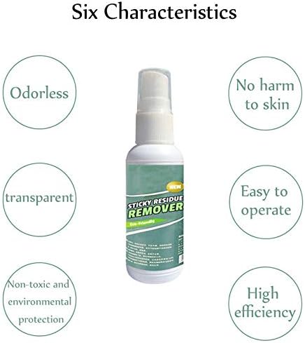 Sticky Stuff Remover Gel Spray, Portable Surface Safe Adhesive Remover, Ideal for Sticky Stains such as Bubblegum, Adhesive, Tape, Label Residue (30ML)