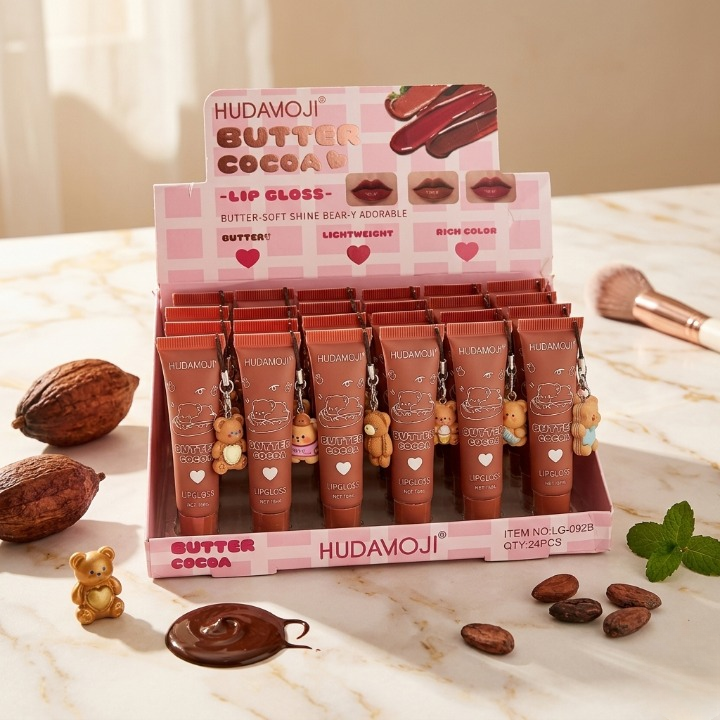 Hudamoji Multi-Shade Butter Cocoa Matte Lip Gloss �Lightweight & Rich Color Collection (Pack Of 2)