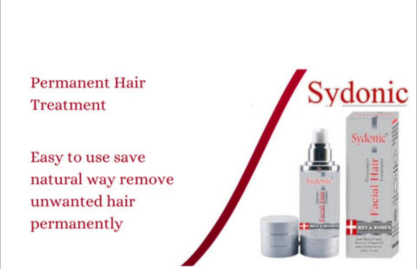 Sydonic Permanent Facial Hair Treatment �30ml | Advanced Hair Reduction Solution for Men & Women