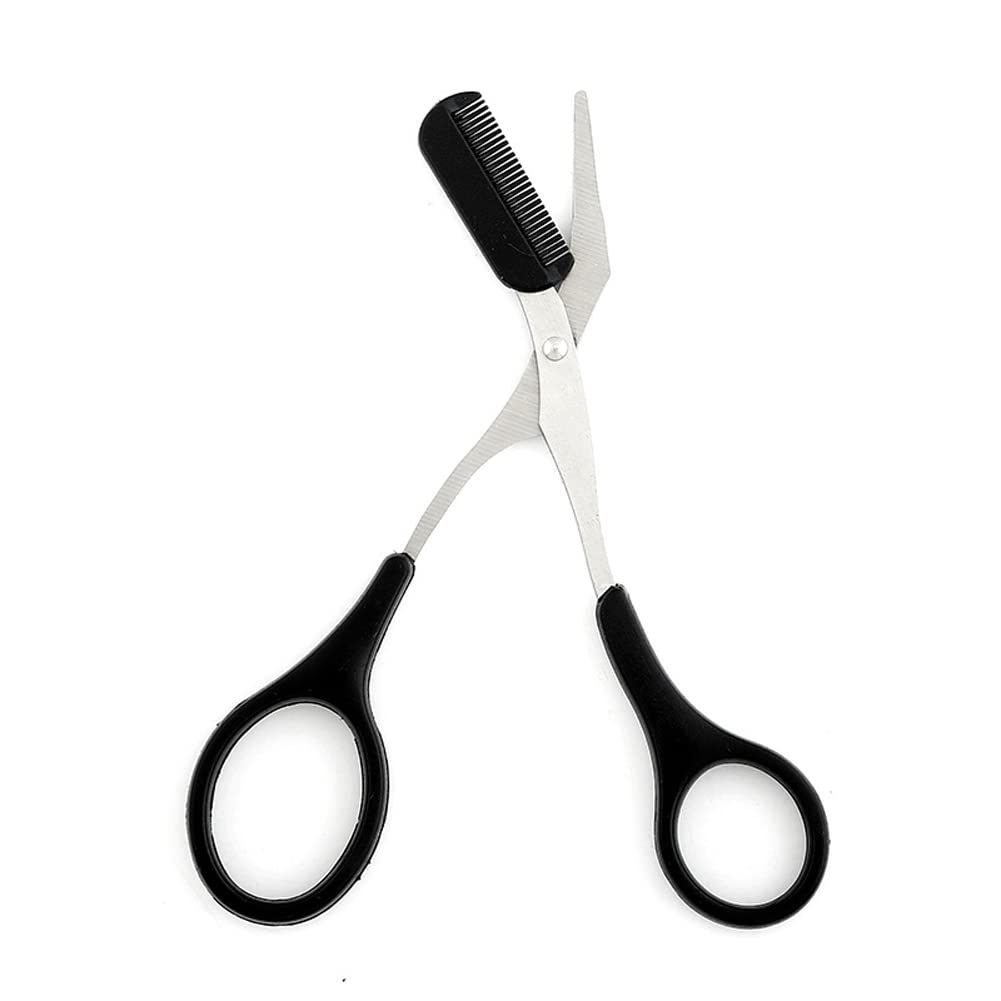 Scissors Eyebrow Trimmer Scissors Comb Stainless Steel – photo 1