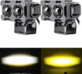 Motorcycle Robot Dual Colour LED Work &amp; Driving Lights �5000K�500K Two-Color External Headlights / Fog Lamp - Pack Of 01