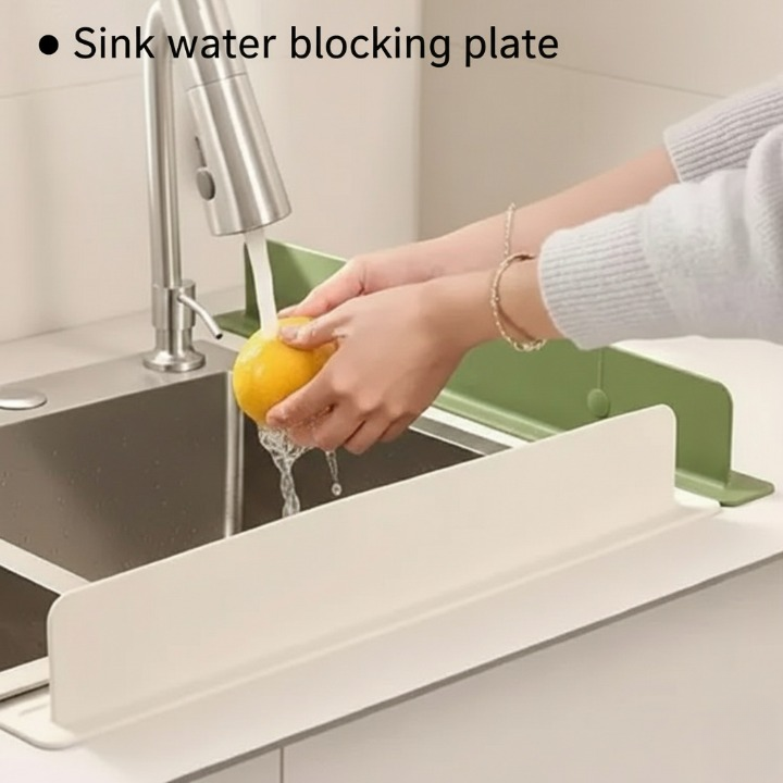 Silicone Sink Splash Guard For Kitchen And Bathroom �Flexible Water Splash Stopper For Faucets | 16 Inch - With Suction (Random Color)