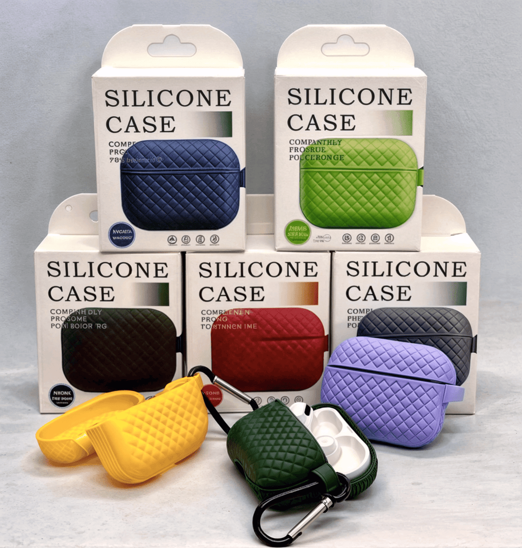 Silicone Breathable Braided Case Cover �Soft TPU Protective Charging Case (Random Color)