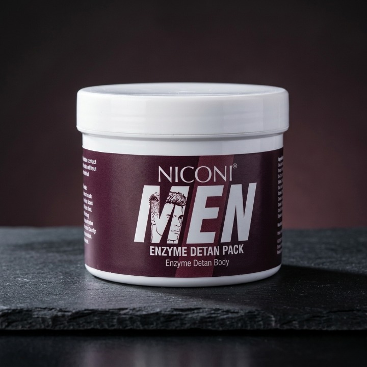 Niconi Men Enzyme De-Tan Pack for Face & Body | Deep Cleansing Tan Removal Formula | 300gram