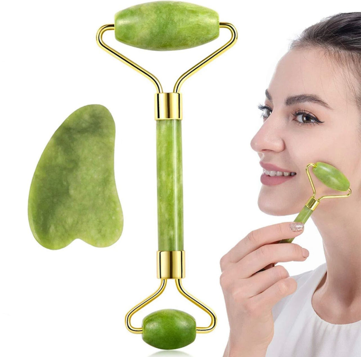 Flawless Jade Roller With Stone – photo 5