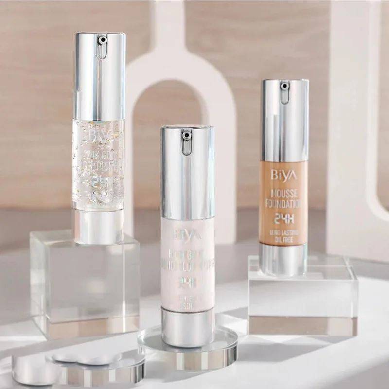 3in1 BIYA 24k Gold Gel Primer Foundation Highlighter Set | Best Quality Foundation Highlighter
